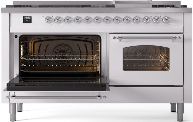 Ilve® Nostalgie II Series 60" Custom RAL Color Pro Style Dual Fuel Range-3