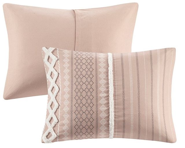 Olliix by INK+IVY Imani Blush Full/Queen Cotton Comforter Mini Set-1