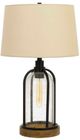 Cal® Lighting & Accessories Ciney Black/White Table Lamp-0