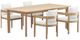 New Classic® Home Furnishings Wesley 5-Piece Beige/White Acacia/Sundura Outdoor Patio Dining Set-0