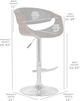 Armen Living Butterfly Black/Chrome/Walnut Adjustable Height Stool-2