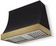 AGA Marquee 36" Matte Black Wall Mounted Range Hood with Antique Brass Trim-0