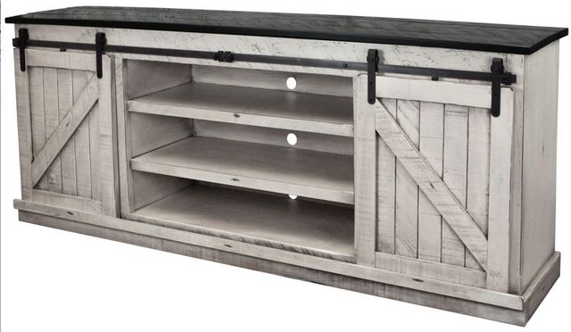 American Heartland Manufacturing 82" Rustic Two-Tone Provincial TV Stand-1