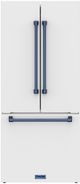 Thor Kitchen Gordon Ramsay Series 30" White French Door Counter Depth Refrigerator with Blue Hardware-0
