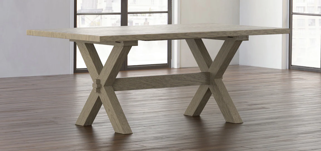 Bassett® Furniture Customizable BenchMade Crossbuck 108" Oak Dining Table-1
