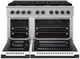 ZLINE Marino 48" Stainless Steel Pro Style Dual Fuel Range with White Matte Door and Matte Black Accents-1