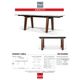 Korson Furniture Abacci Glass Top Extension Dining Table with Walnut Legs-2