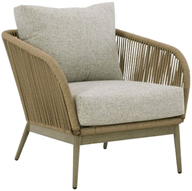 Signature Design by Ashley® Swiss Valley 2-Piece Beige Outdoor Aluminum/Fabric/Rope Lounge Chair-1