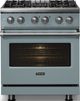Viking® 5 Series 30" November Sky Pro Style Dual Fuel (NG) Range with Polished Chrome Trim-2