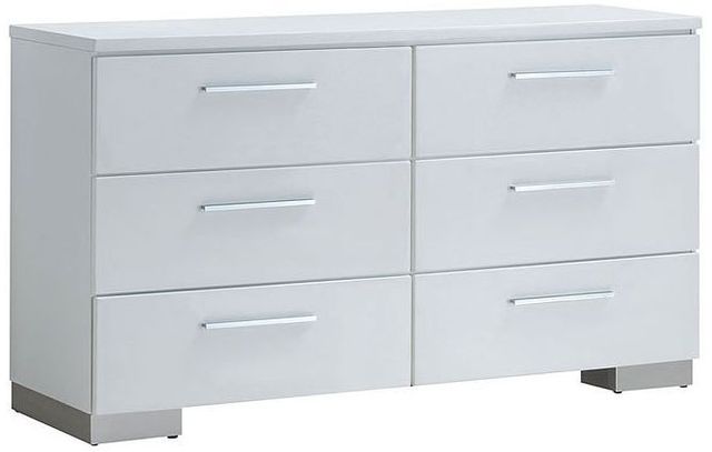 Furniture of America® Christie Glossy White Dresser-0