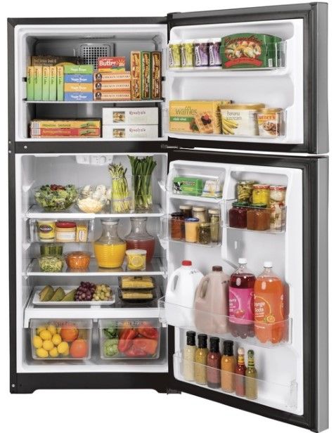 GE® 30 in. 19.1 Cu. Ft. Stainless Steel Top Freezer Refrigerator-2