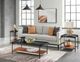 Riverside Furniture Lennox Black Rectangular Side Table with Rosewood Base-4
