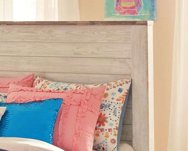 Signature Design by Ashley® Willowton Whitewash Youth Twin Panel Storage Bed-1