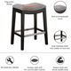 Olliix by Madison Park Grey Belfast Saddle Counter Stool-3
