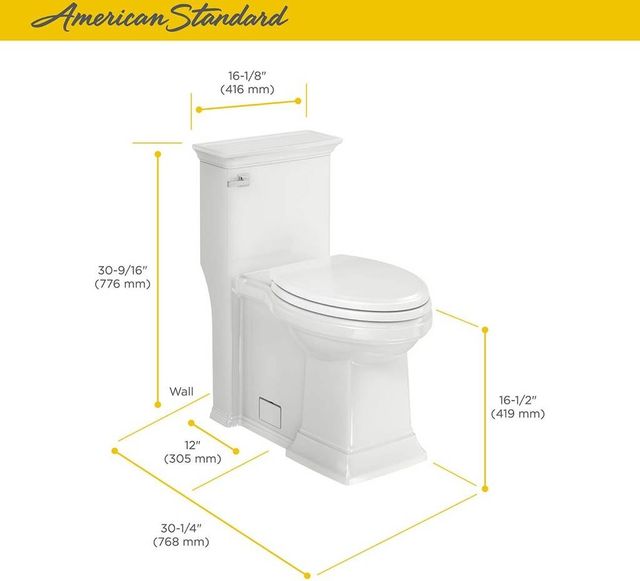 American Standard Town Square® S Linen Right Height® Elongated One-Piece Toilet with Seat-4