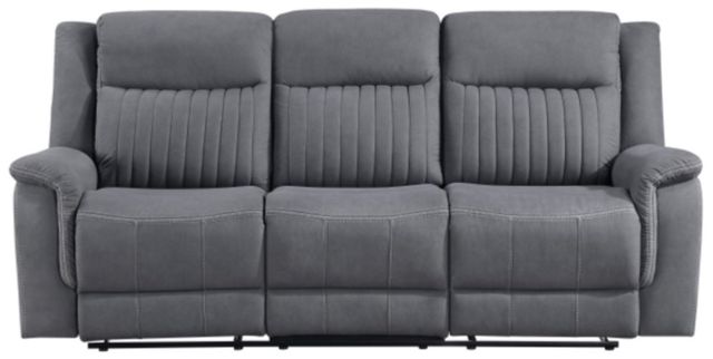 Homelegance® Dean Gray Double Manual Reclining Sofa-2