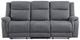 Homelegance® Dean Gray Double Manual Reclining Sofa-2