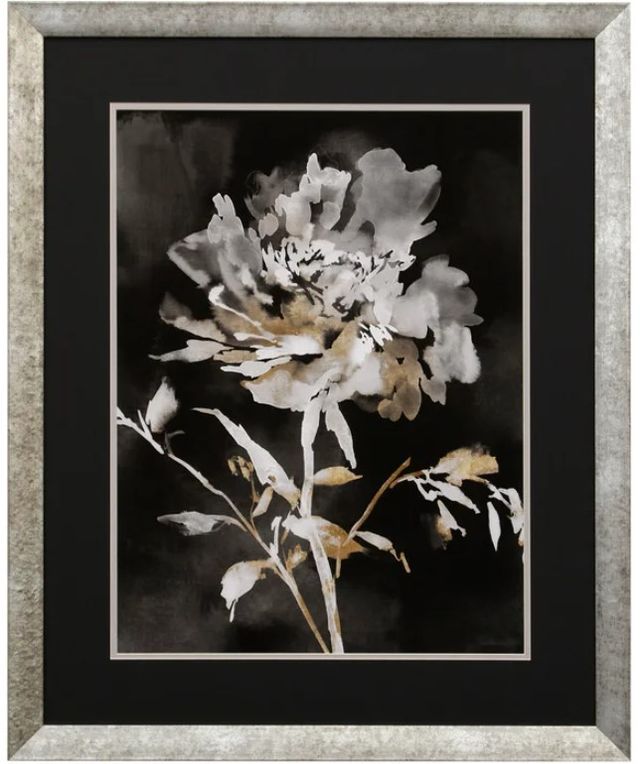 Stylecraft Moody Floral II Black/Brown/Gray/White Wall Art-0