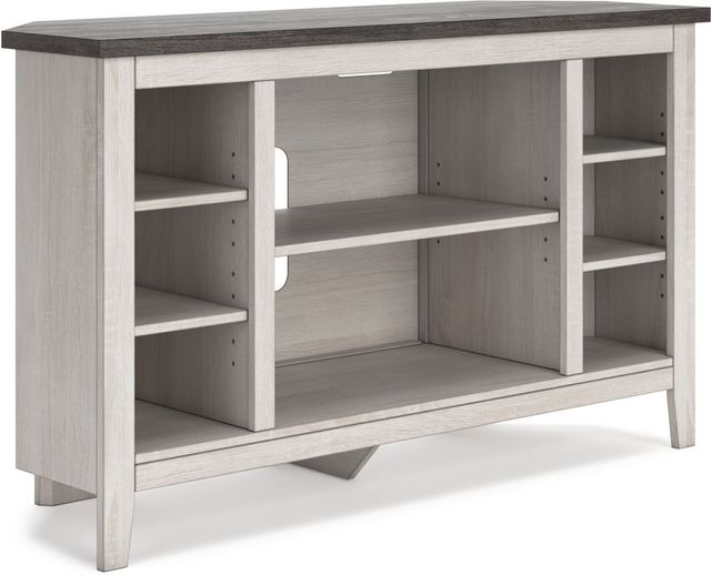 Signature Design by Ashley® Dorrinson Two-Tone Corner TV Stand