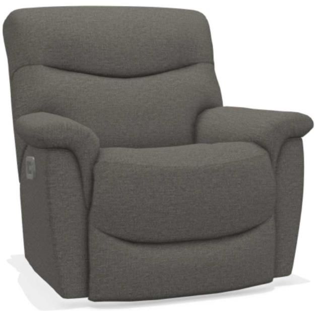 La-Z-Boy® James Charcoal Power Rocking Recliner with Headrest-0
