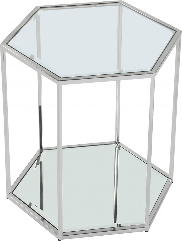Meridian Furniture Sei Chrome Glass Top End Table-0