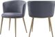 Meridian Furniture Skylar Grey-Gold Velvet Dining Chair-1