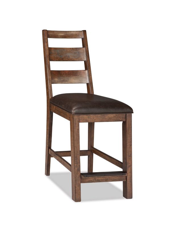 Intercon Taos Canyon Brown Ladder Back Counter Stool-0