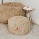 CordaRoy's® Tan Faux Fur Pouf Footstool-1