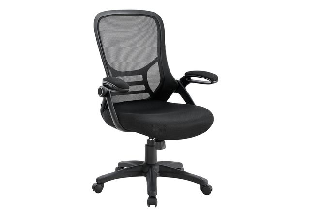 Monarch Specialties Inc. Black on Black Mesh Multi-Position Office Chair-0