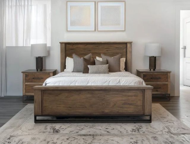 International Furniture Direct Natural Teca Brown Nightstand-1