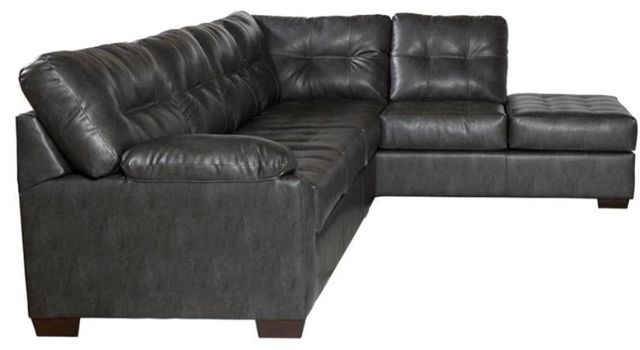 Hughes Furniture® 16900 2-Piece San Marino Cinder Right-Arm Facing Sectional and Chaise-2