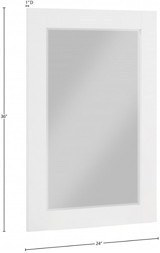Meridian Furniture Monad White 24" Mirror-4
