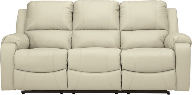 Signature Design by Ashley® Rackingburg Cream Reclining Power Sofa-1