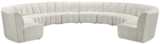 Meridian Furniture Infinity 10-Piece Cream Velvet Modular Sectional-0
