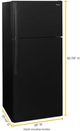 Whirlpool® 28" 14.3 Cu. Ft. Black Top Freezer Refrigerator-2