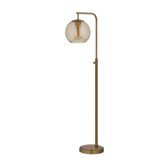 Adesso® Globe Antique Brass Floor Lamp-0