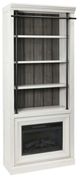 Martin Furniture Toulouse Rustic White Fireplace Bookcase-0