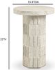 TOV Furniture Asta Travertine Concrete Indoor/Outdoor Side Table-2
