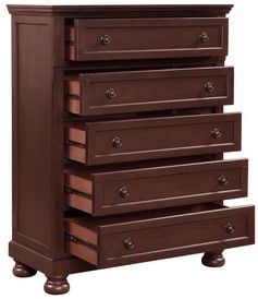 Mazin Furniture Begonia Cherry Brown Chest-2