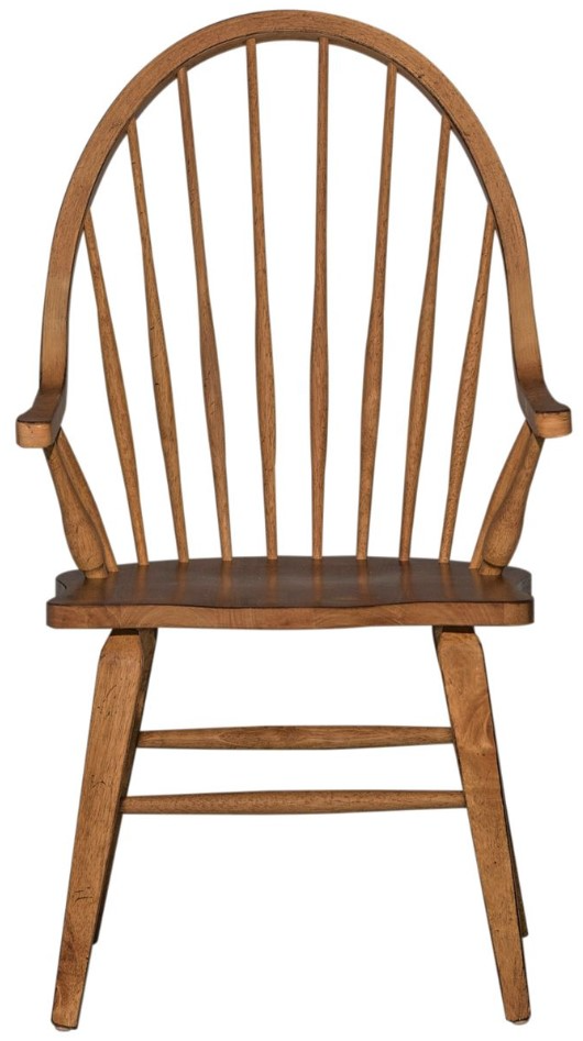 Liberty Furniture Hearthstone - Oak Windsor Back Arm Chair - Thumbnail 2