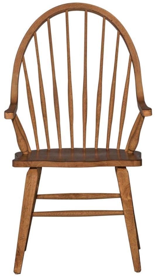 Liberty Furniture Hearthstone Ridge Tobacco Windsor Back Arm Chair-2