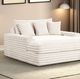 Furniture of America® Veyrier White Arm Chaise-3