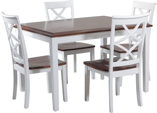 Powell® Jane 5-Piece Gray/Vanilla White Dining Set-1