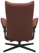 Stressless® by Ekornes® Customizable Wing Medium Manual Recliner and Ottoman with Cross Base-3