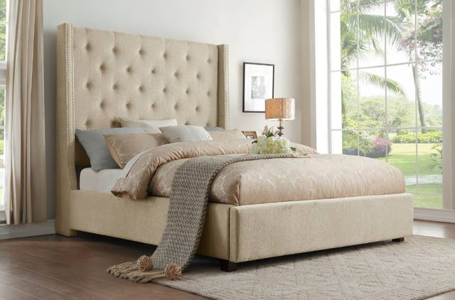 Homelegance® Fairborn Beige Eastern King Platform Bed-1