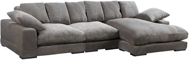 Moe's Home Collection Plunge 3-Piece Charcoal Large L-Shaped Sectional and Reversible Chaise-0