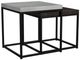 Elements International Nestor 2-Piece Espresso/Natural Nesting Tables with Black Base Set-0