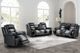 New Classic® Home Furnishings Nikko Black/Gray Power Reclining Sofa-1