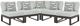 Signature Design by Ashley® Beachloft 5-Piece Black/Gray Aluminum/Fabric Outdoor Curved Sectional-0