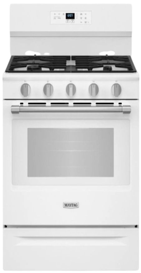 Maytag® 30" White Freestanding Gas Range-0